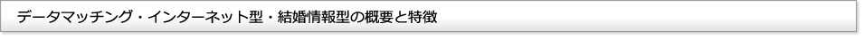 データマッチング・結婚情報型